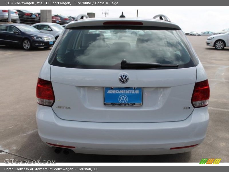 Pure White / Cornsilk Beige 2014 Volkswagen Jetta TDI SportWagen