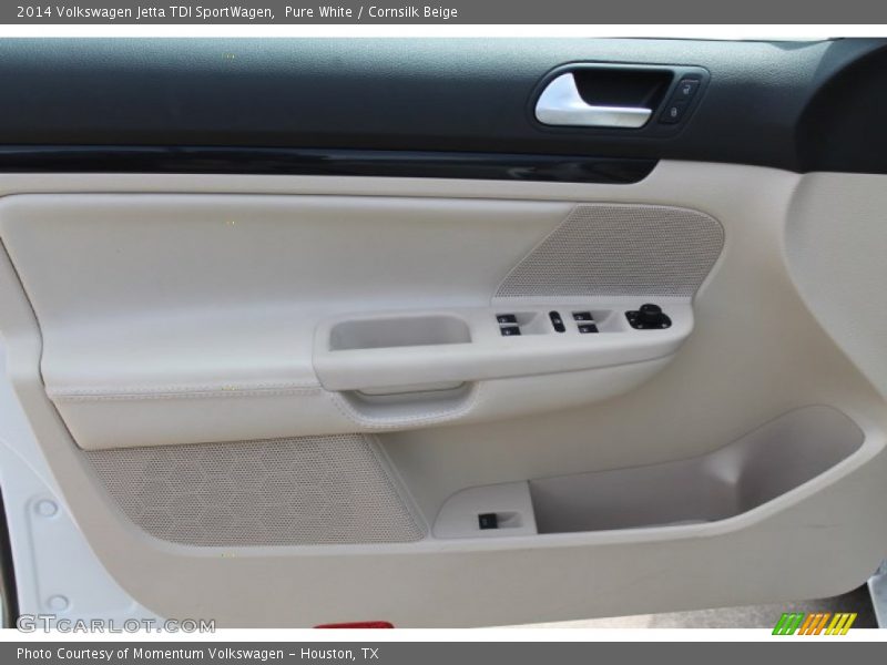 Pure White / Cornsilk Beige 2014 Volkswagen Jetta TDI SportWagen