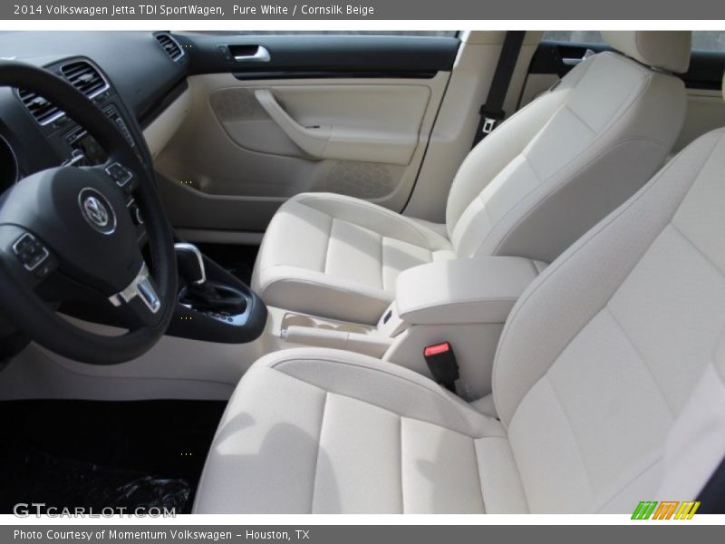 Pure White / Cornsilk Beige 2014 Volkswagen Jetta TDI SportWagen