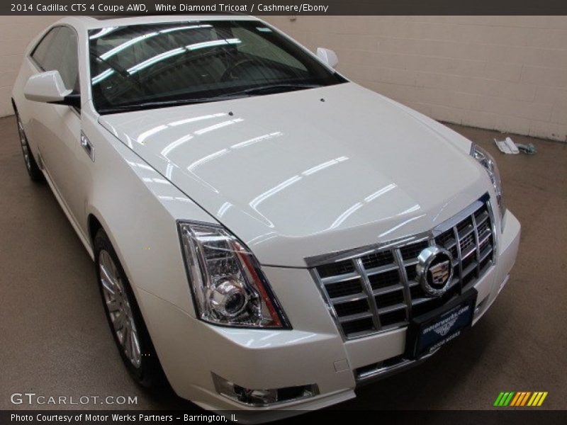 White Diamond Tricoat / Cashmere/Ebony 2014 Cadillac CTS 4 Coupe AWD