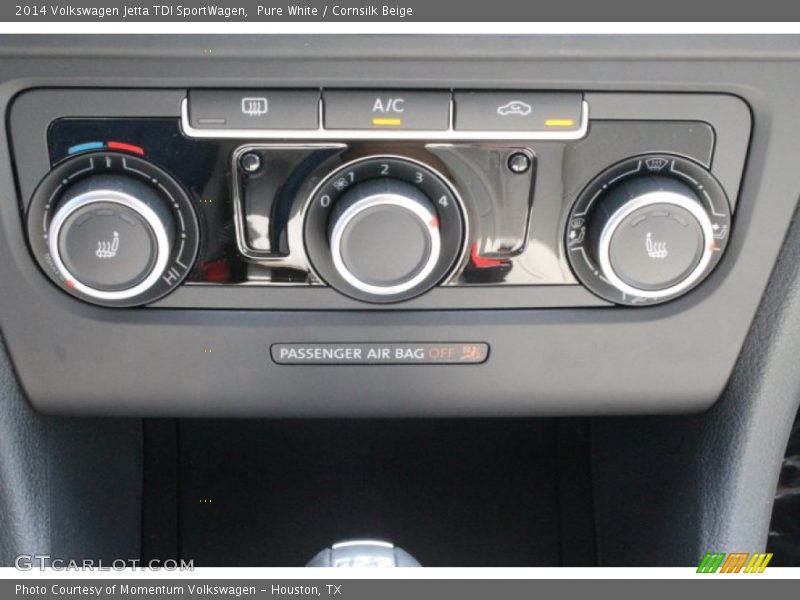 Pure White / Cornsilk Beige 2014 Volkswagen Jetta TDI SportWagen
