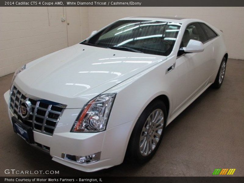 White Diamond Tricoat / Cashmere/Ebony 2014 Cadillac CTS 4 Coupe AWD