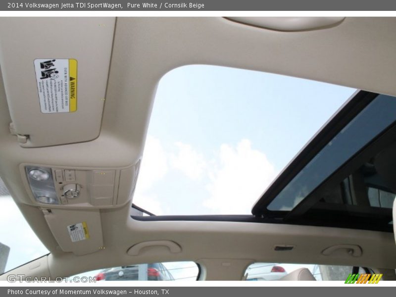 Pure White / Cornsilk Beige 2014 Volkswagen Jetta TDI SportWagen