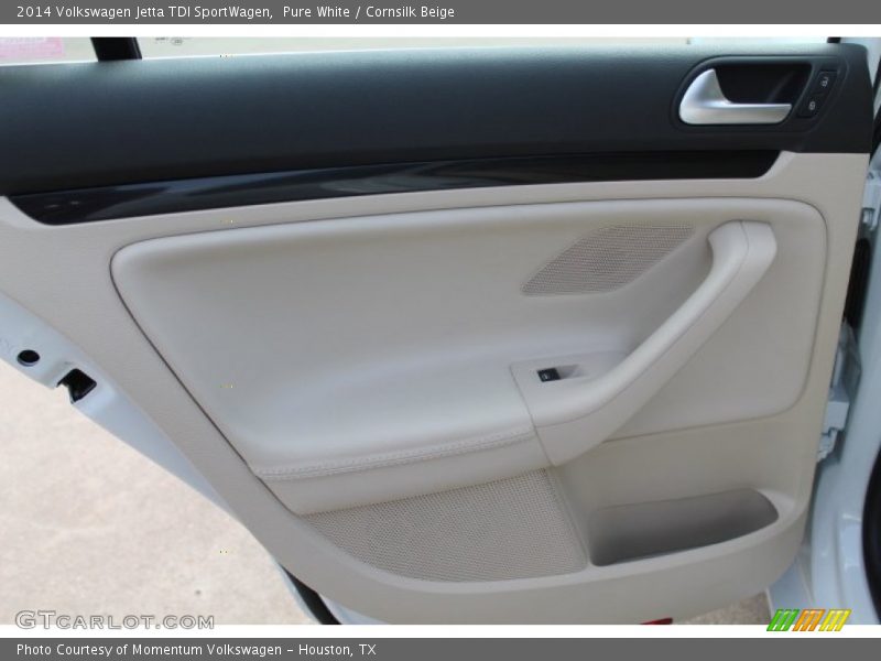 Pure White / Cornsilk Beige 2014 Volkswagen Jetta TDI SportWagen