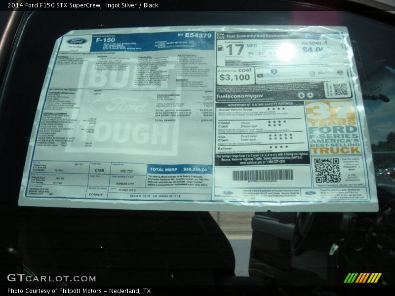 Ingot Silver / Black 2014 Ford F150 STX SuperCrew