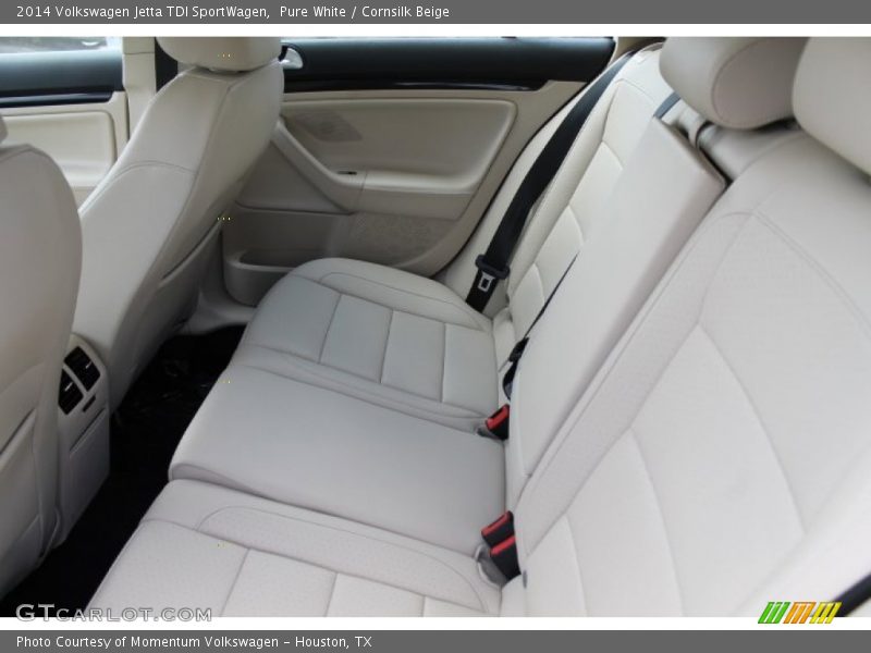 Pure White / Cornsilk Beige 2014 Volkswagen Jetta TDI SportWagen