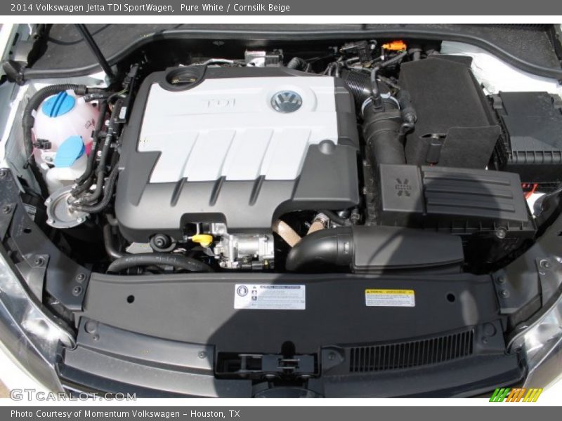 Pure White / Cornsilk Beige 2014 Volkswagen Jetta TDI SportWagen