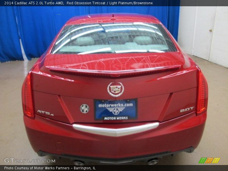 Red Obsession Tintcoat / Light Platinum/Brownstone 2014 Cadillac ATS 2.0L Turbo AWD
