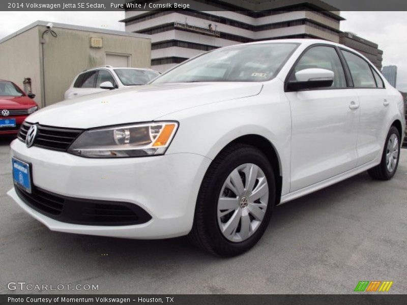 Pure White / Cornsilk Beige 2014 Volkswagen Jetta SE Sedan