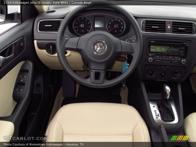 Pure White / Cornsilk Beige 2014 Volkswagen Jetta SE Sedan