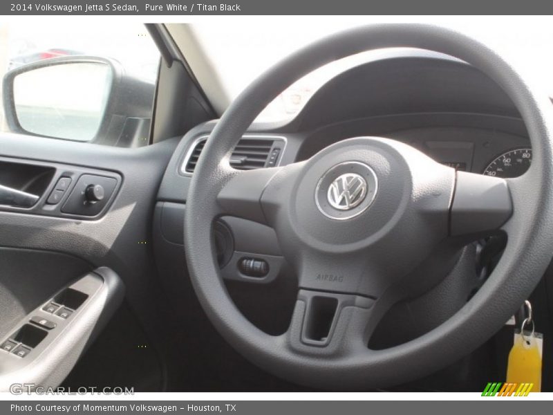 Pure White / Titan Black 2014 Volkswagen Jetta S Sedan