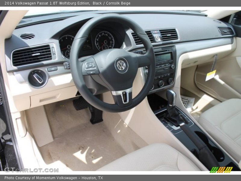 Black / Cornsilk Beige 2014 Volkswagen Passat 1.8T Wolfsburg Edition