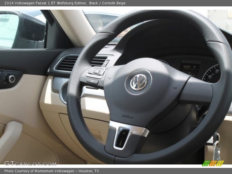Black / Cornsilk Beige 2014 Volkswagen Passat 1.8T Wolfsburg Edition