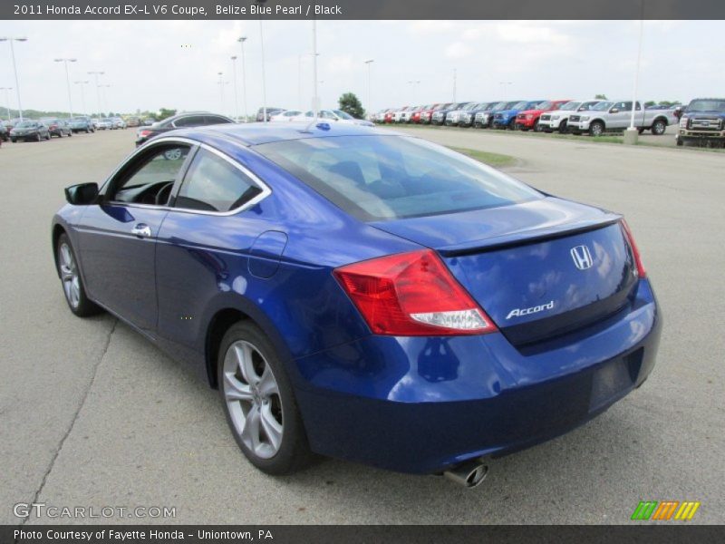 Belize Blue Pearl / Black 2011 Honda Accord EX-L V6 Coupe