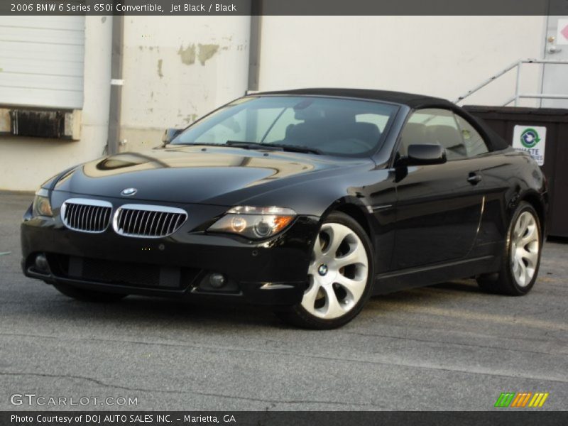 Jet Black / Black 2006 BMW 6 Series 650i Convertible