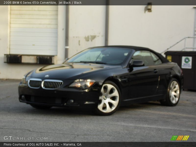 Jet Black / Black 2006 BMW 6 Series 650i Convertible