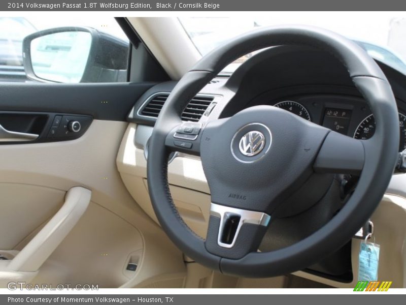Black / Cornsilk Beige 2014 Volkswagen Passat 1.8T Wolfsburg Edition