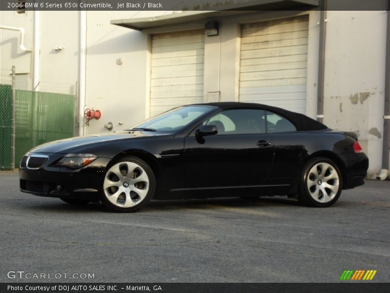 Jet Black / Black 2006 BMW 6 Series 650i Convertible