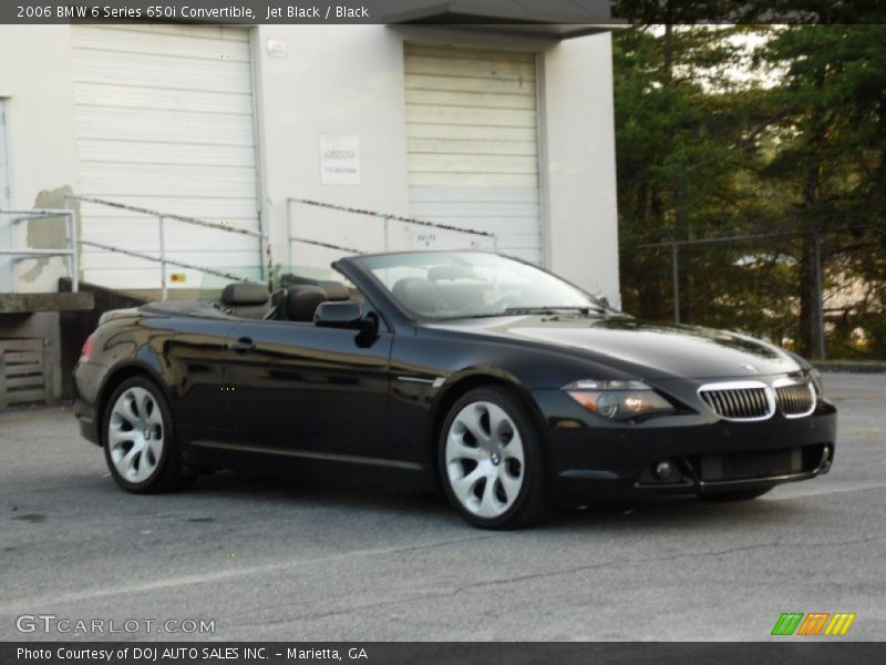 Jet Black / Black 2006 BMW 6 Series 650i Convertible