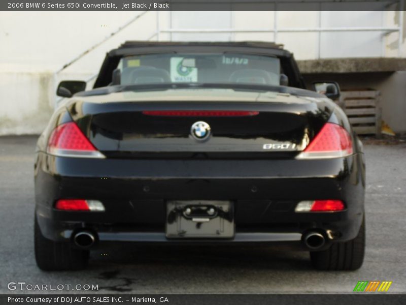 Jet Black / Black 2006 BMW 6 Series 650i Convertible