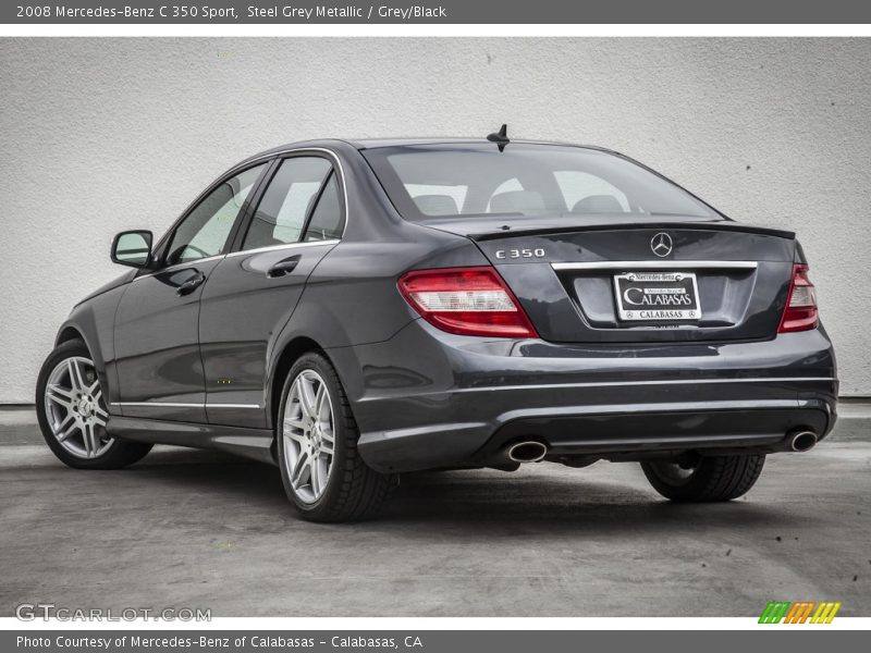 Steel Grey Metallic / Grey/Black 2008 Mercedes-Benz C 350 Sport