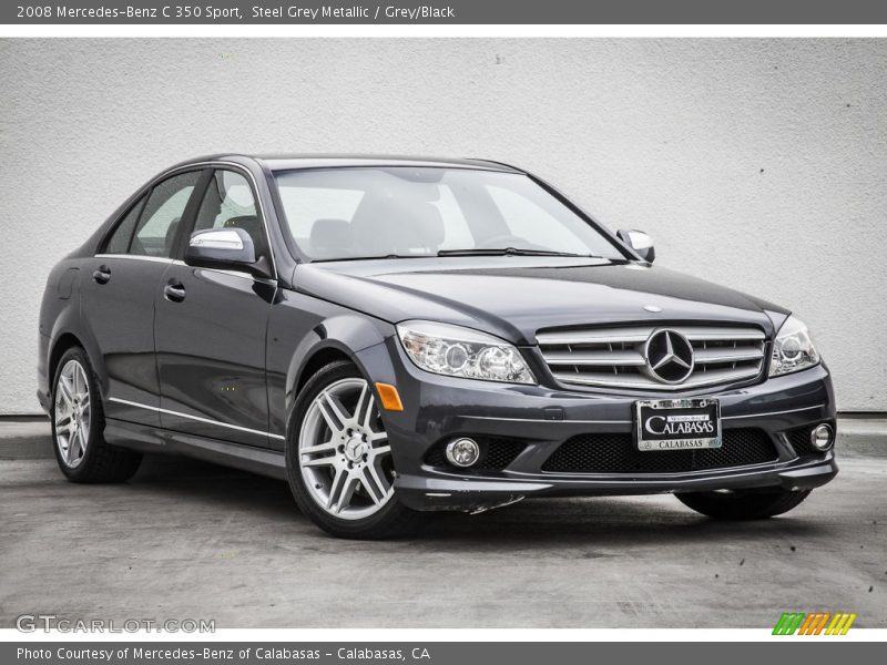Steel Grey Metallic / Grey/Black 2008 Mercedes-Benz C 350 Sport