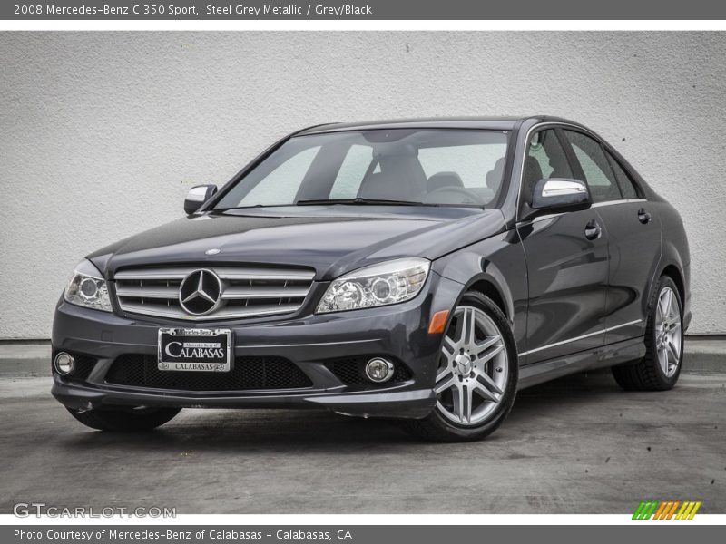 Steel Grey Metallic / Grey/Black 2008 Mercedes-Benz C 350 Sport