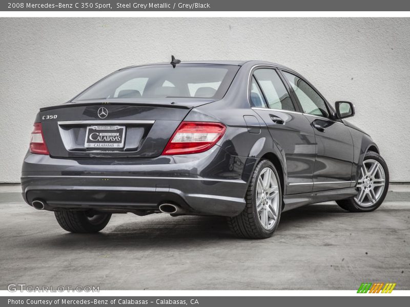 Steel Grey Metallic / Grey/Black 2008 Mercedes-Benz C 350 Sport