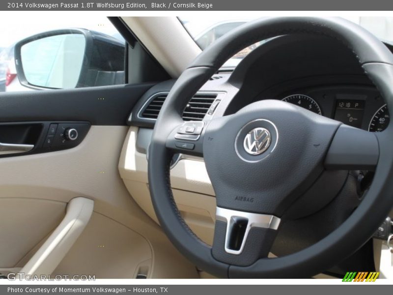 Black / Cornsilk Beige 2014 Volkswagen Passat 1.8T Wolfsburg Edition
