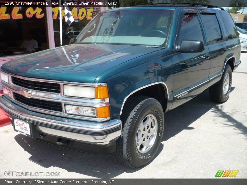 Emerald Green Metallic / Gray 1998 Chevrolet Tahoe LT 4x4