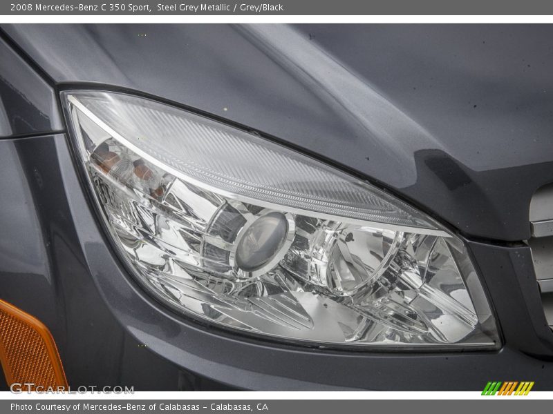 Steel Grey Metallic / Grey/Black 2008 Mercedes-Benz C 350 Sport
