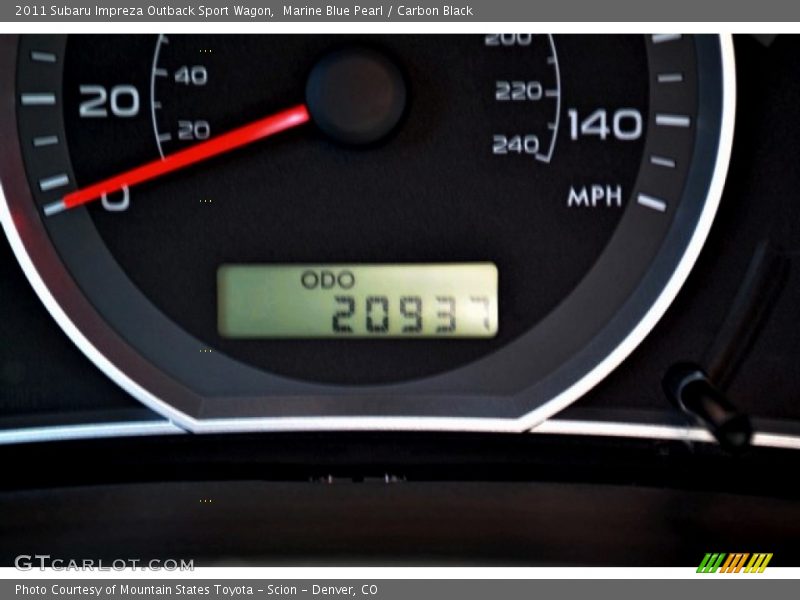 Marine Blue Pearl / Carbon Black 2011 Subaru Impreza Outback Sport Wagon