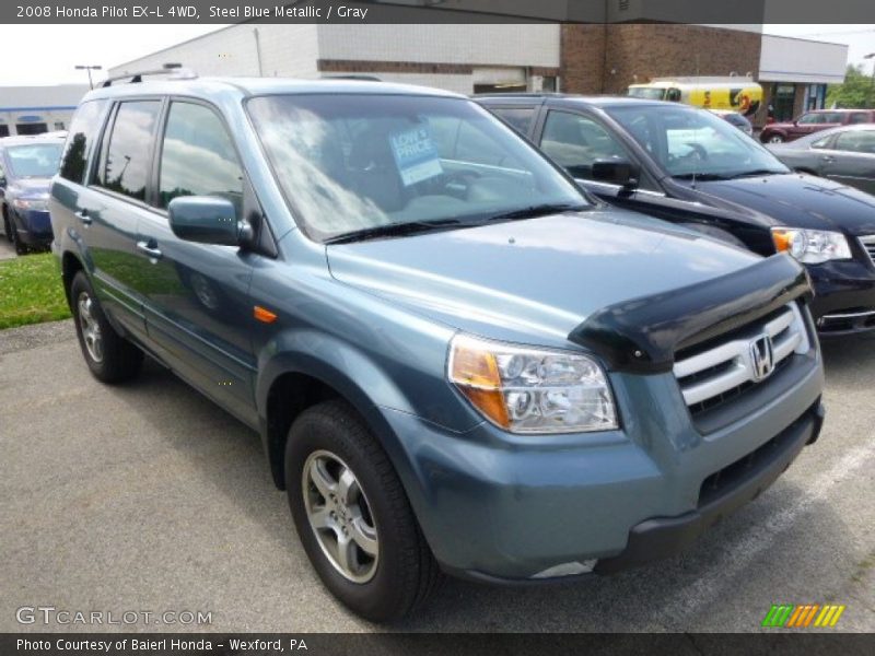 Steel Blue Metallic / Gray 2008 Honda Pilot EX-L 4WD