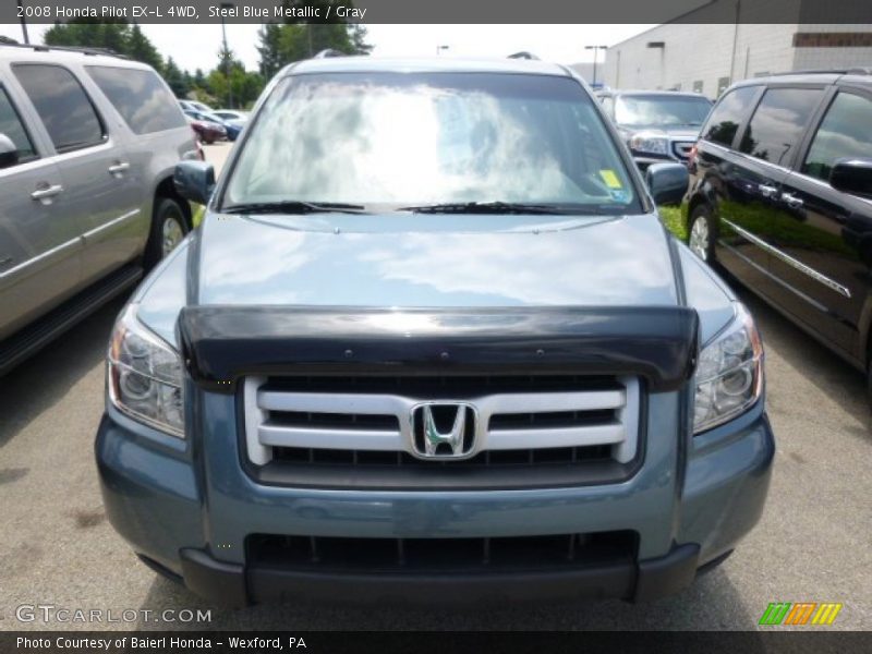 Steel Blue Metallic / Gray 2008 Honda Pilot EX-L 4WD