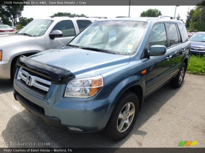 Steel Blue Metallic / Gray 2008 Honda Pilot EX-L 4WD