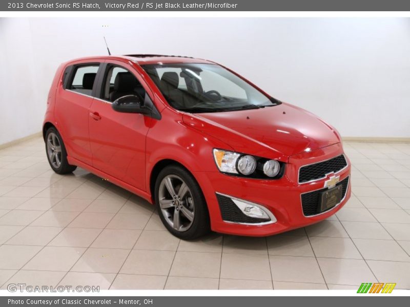 Victory Red / RS Jet Black Leather/Microfiber 2013 Chevrolet Sonic RS Hatch