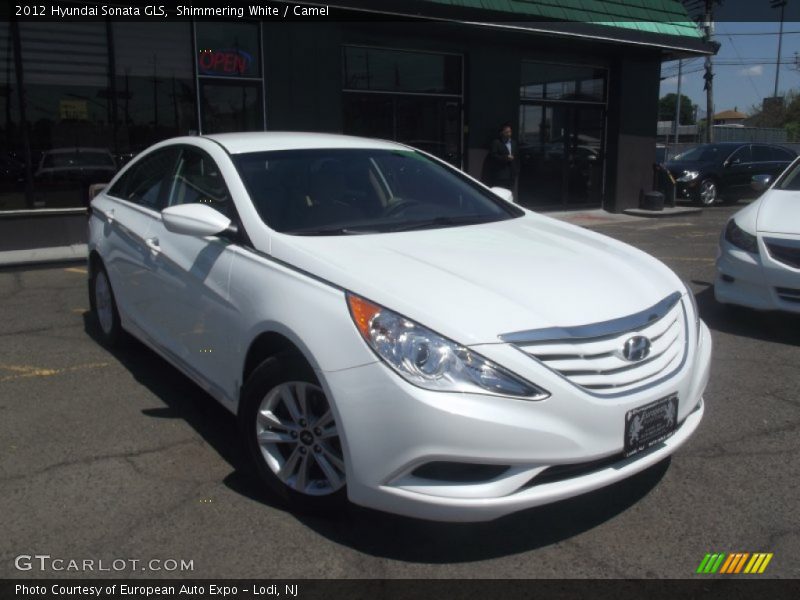 Shimmering White / Camel 2012 Hyundai Sonata GLS