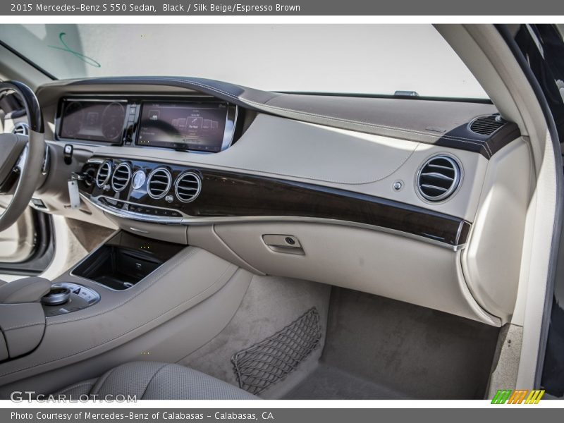 Black / Silk Beige/Espresso Brown 2015 Mercedes-Benz S 550 Sedan
