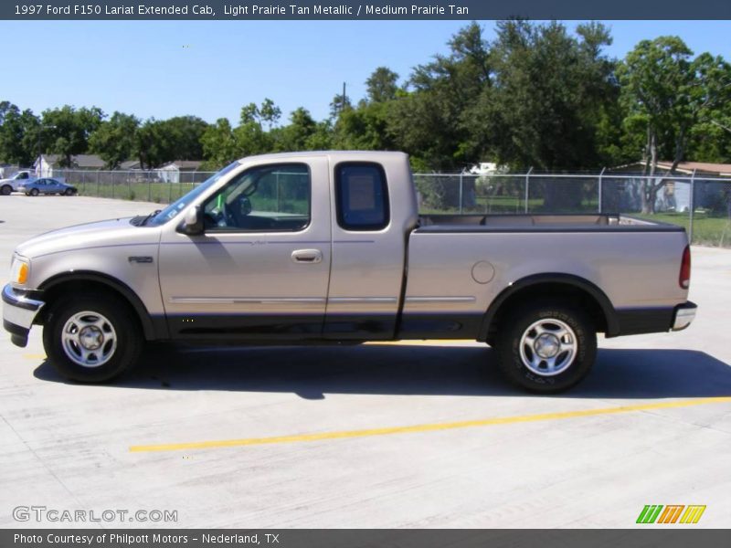 Light Prairie Tan Metallic / Medium Prairie Tan 1997 Ford F150 Lariat Extended Cab