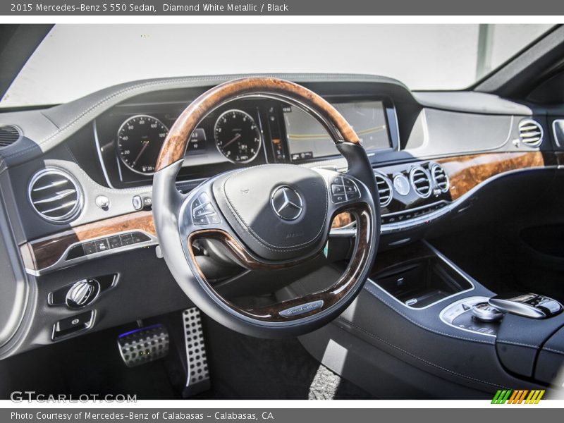 Diamond White Metallic / Black 2015 Mercedes-Benz S 550 Sedan