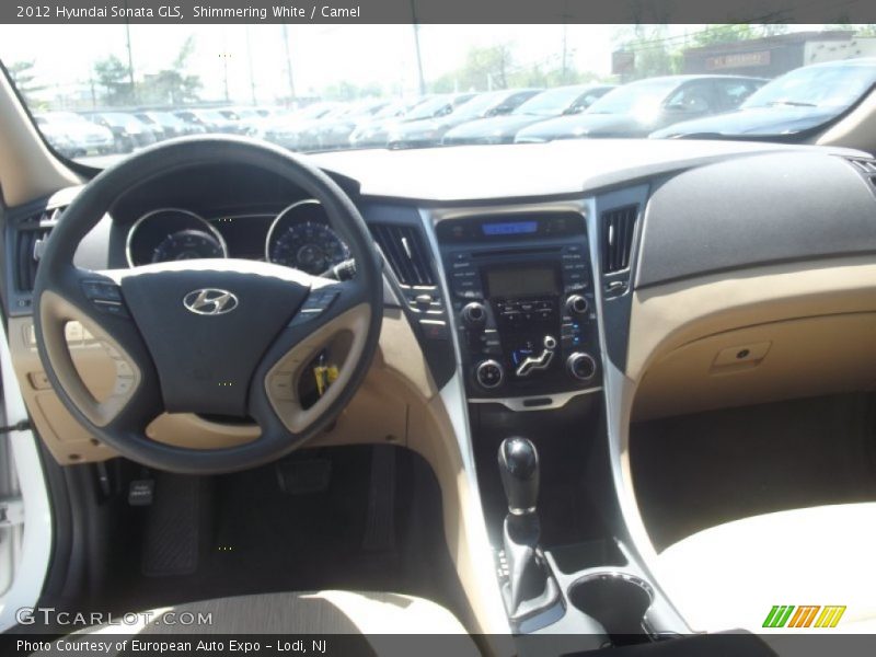 Shimmering White / Camel 2012 Hyundai Sonata GLS