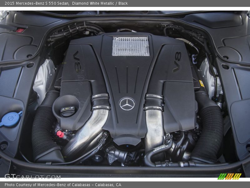 Diamond White Metallic / Black 2015 Mercedes-Benz S 550 Sedan