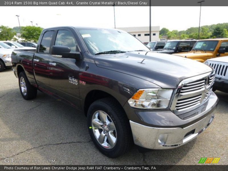 Granite Crystal Metallic / Black/Diesel Gray 2014 Ram 1500 Big Horn Quad Cab 4x4