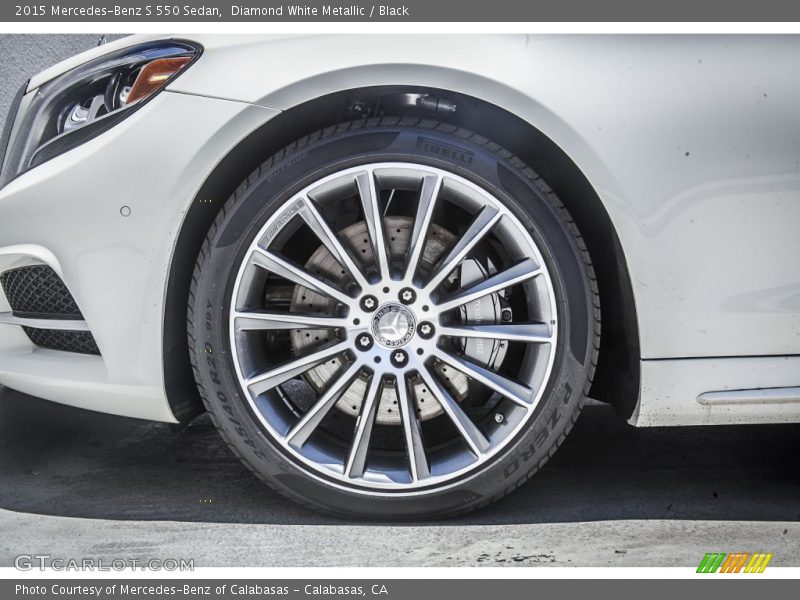 Diamond White Metallic / Black 2015 Mercedes-Benz S 550 Sedan