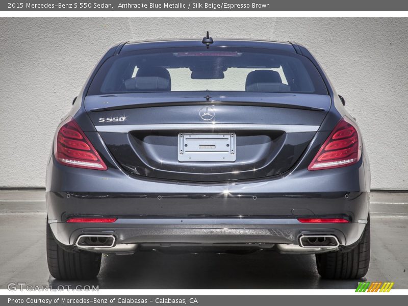 Anthracite Blue Metallic / Silk Beige/Espresso Brown 2015 Mercedes-Benz S 550 Sedan