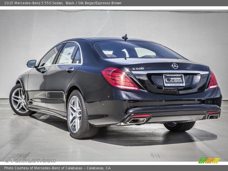Black / Silk Beige/Espresso Brown 2015 Mercedes-Benz S 550 Sedan