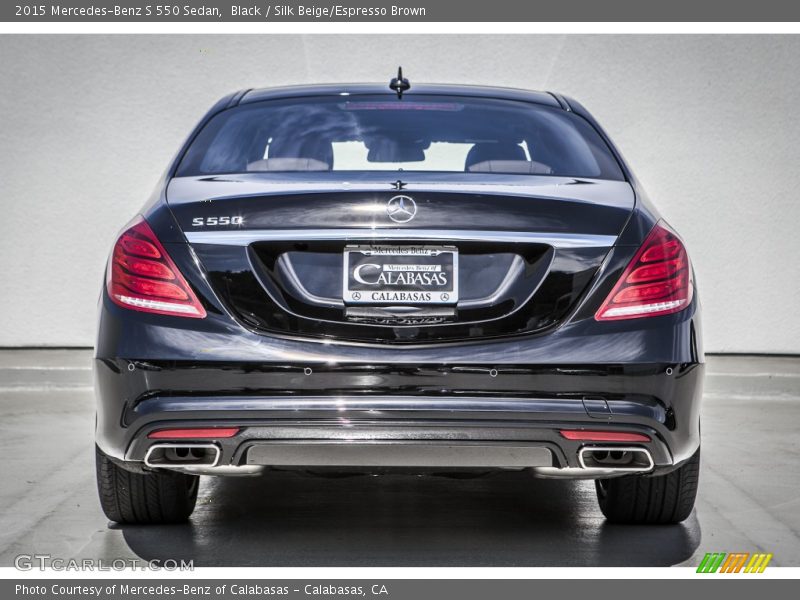 Black / Silk Beige/Espresso Brown 2015 Mercedes-Benz S 550 Sedan