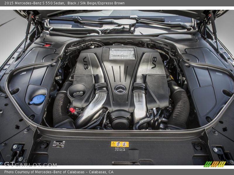 Black / Silk Beige/Espresso Brown 2015 Mercedes-Benz S 550 Sedan