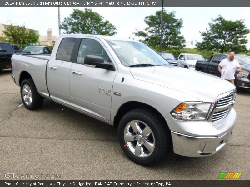 Bright Silver Metallic / Black/Diesel Gray 2014 Ram 1500 Big Horn Quad Cab 4x4