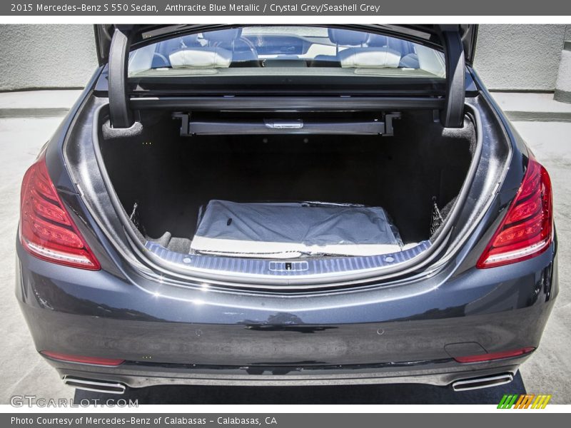 Anthracite Blue Metallic / Crystal Grey/Seashell Grey 2015 Mercedes-Benz S 550 Sedan